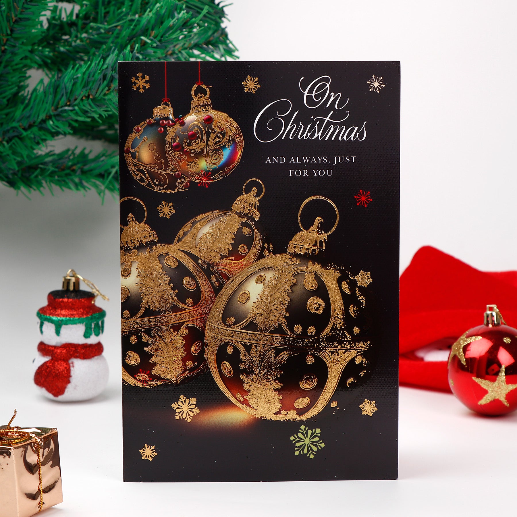 Gold Foil Christmas Greeting Card Pack of 6