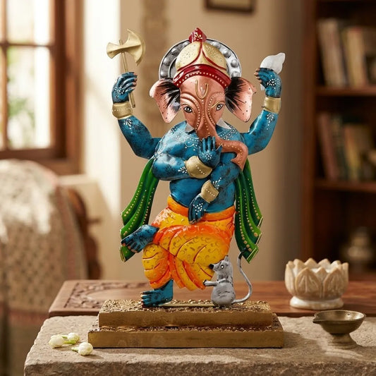 Divine Multicolor Ganesha Idol