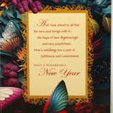 Warm Greetings New Year Greeting Card