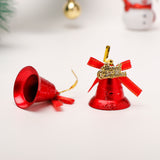 Metallic Red Christmas Bells Hanging Ornaments