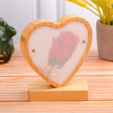Wooden Heart Light Up Photo Frame