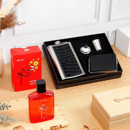 Classy Stainless Steel Hip Flask With Archies UXR Perfume