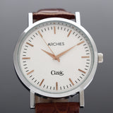 Classic Brown Strap Couple Wrist Watch