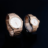 Metalic Gold Couple Wrist Watch