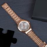 Metalic Gold Couple Wrist Watch