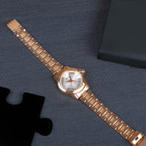 Metalic Gold Couple Wrist Watch