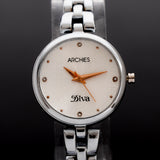 Diva Metalic Silver Wrist Watch