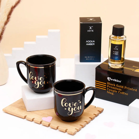 IKYK Aqua Amber Perfume With Couple Mug