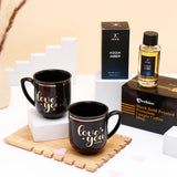 IKYK Aqua Amber Perfume With Couple Mug