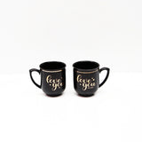 Archies Love you Black Couple Mug