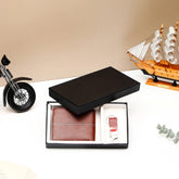 Rusty Brown Wallet With Keychain Gift Set