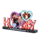 Hubby Personalized Dual Heart Photo Frame