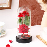 Archies Double Red Rose Dome with Black Base