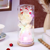 Archies I Love You White Rose Cylinder Dome