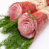 Pack Of 2 Pink Glitter Artificial Rose Bouquet