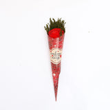Red Glitter Artificial Rose Bouquet