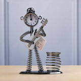 Spring Man with Guitar Clock Penstand
