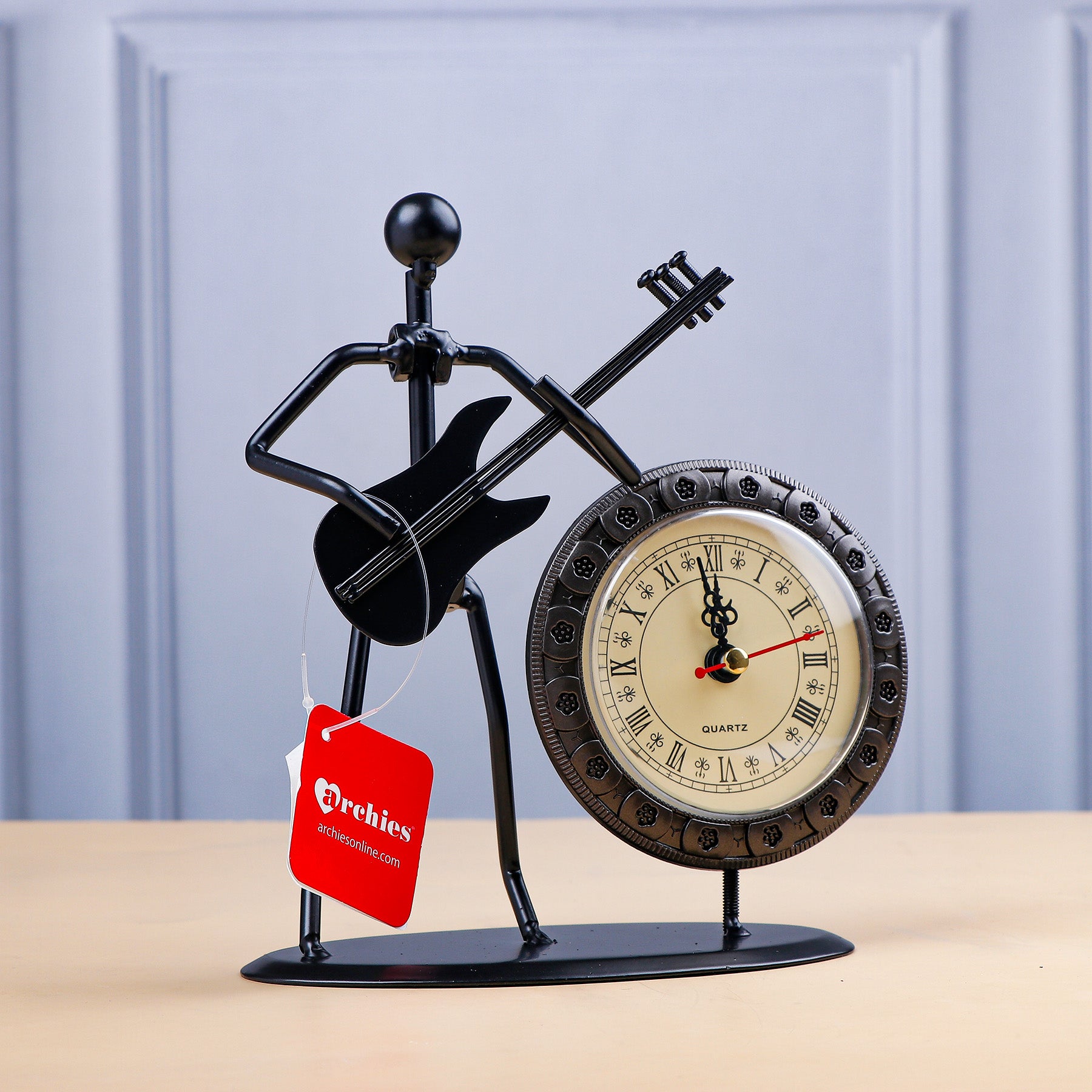 Stick man with Guitar Clock