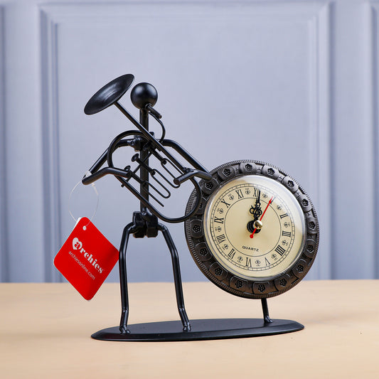 Stick man with Trumphet Clock
