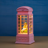 Romantic Couple Telephone Booth Showpiece