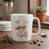 White and Golden Ceramic Coffee Mug
