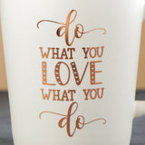 White Quoted Ceramic Coffee Mug