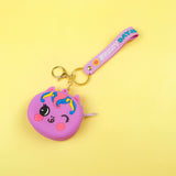 Purple Silicone Coin / Airpods Pouch Keychain