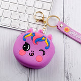 Purple Silicone Coin / Airpods Pouch Keychain