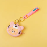 Blush Pink Silicone Coin / Airpods Pouch Keychain