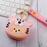 Blush Pink Silicone Coin / Airpods Pouch Keychain