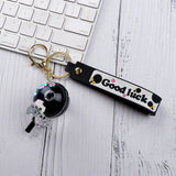 Panda Lightstick Liquid Glitter Keychain