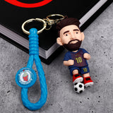 Football Messi Character Keychain Navy Blue