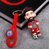Football Messi Character Keychain Red