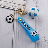 Football Dark Blue Ball Keychain