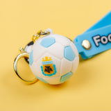 Football Sky Blue Ball Keychain