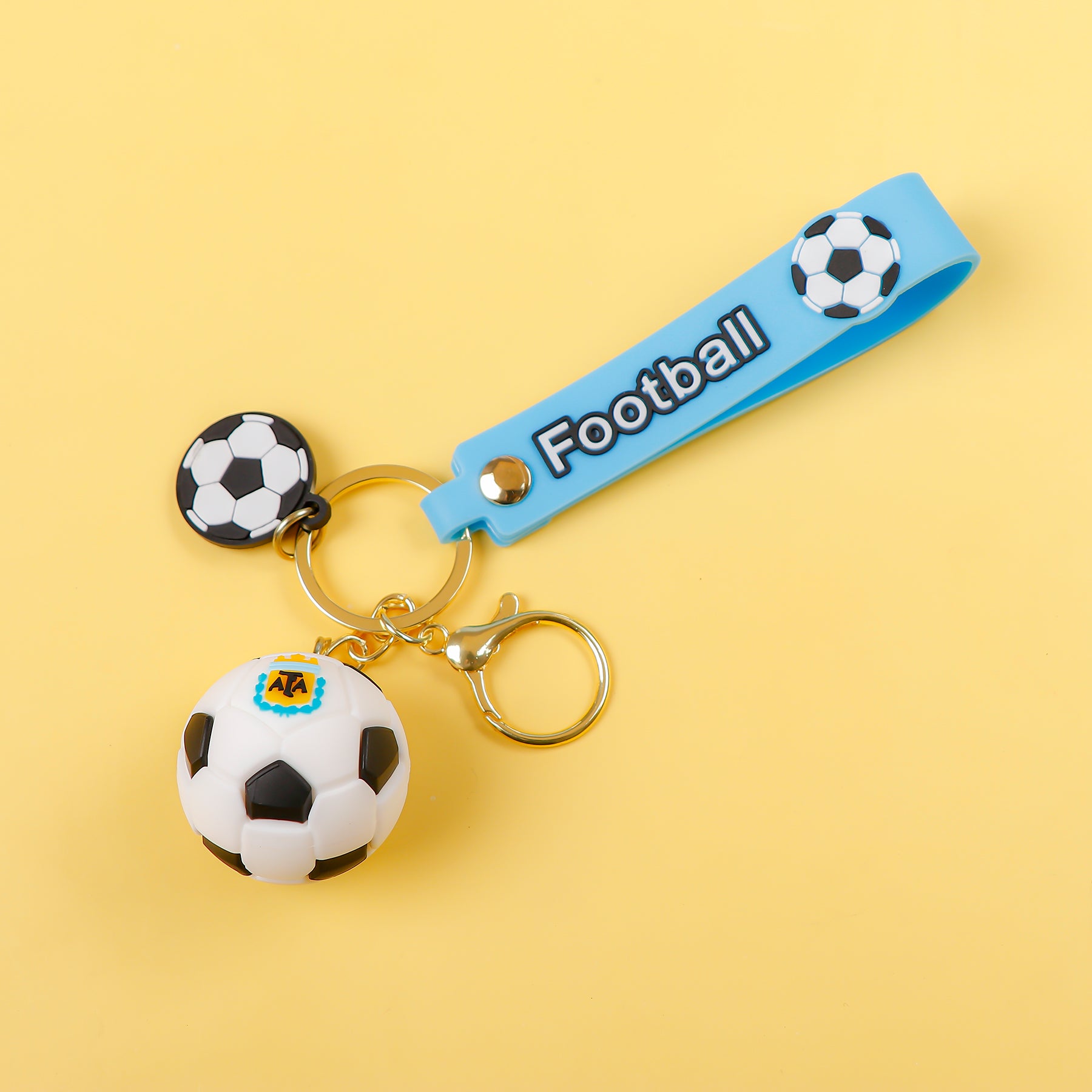 Football Black Ball Keychain