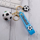 Football Black Ball Keychain