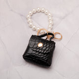Pearl Loop Mini Bag Keychain Black