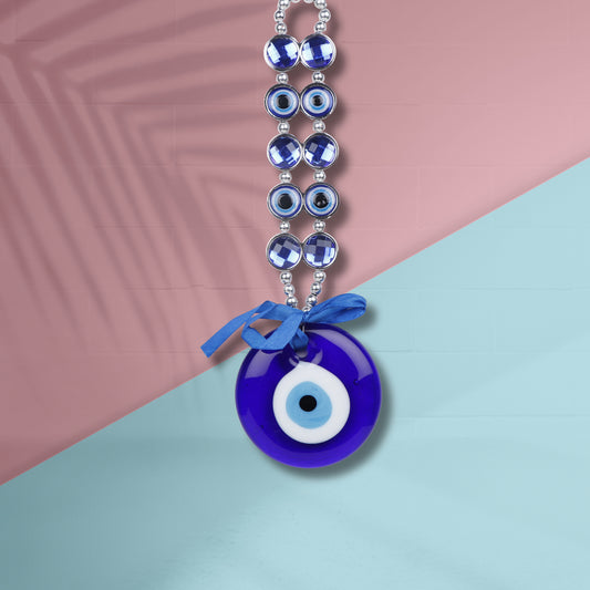 Blue Sequines Chained Evil Eye Hanging