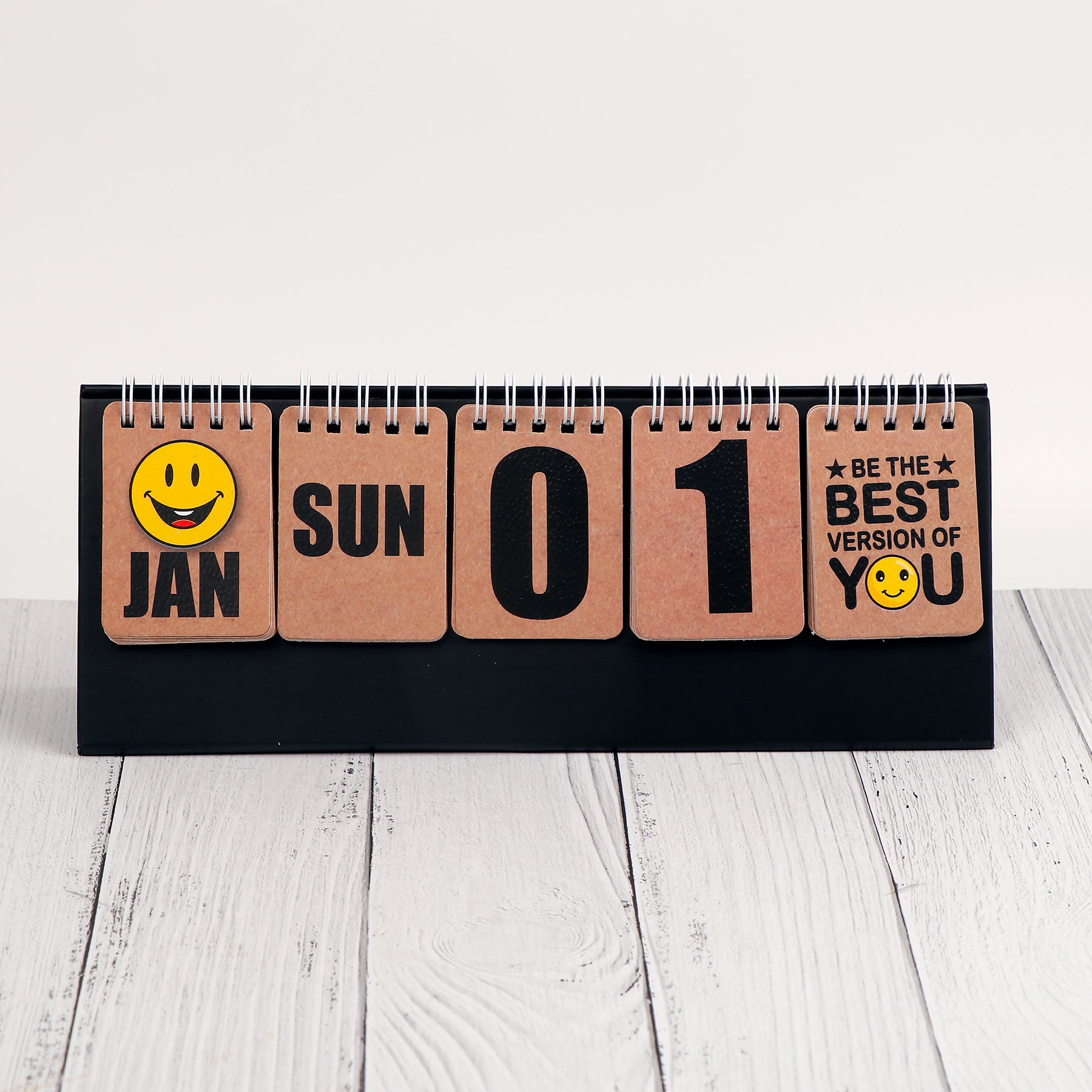 Emoticon Desk Top Calendar 2025 with Quotes with envelopes