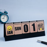 Emoticon Desk Top Calendar 2026 with Quotes with envelopes