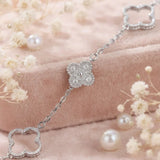 Silver Clover Charm Bracelet