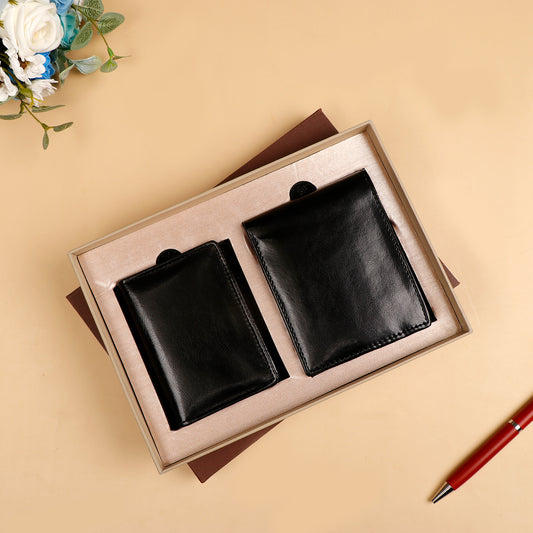 Archies Men's Wallet and Card Keeper Gift Set