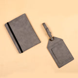 Archies Passport and ID Keeper Gift Set Grey