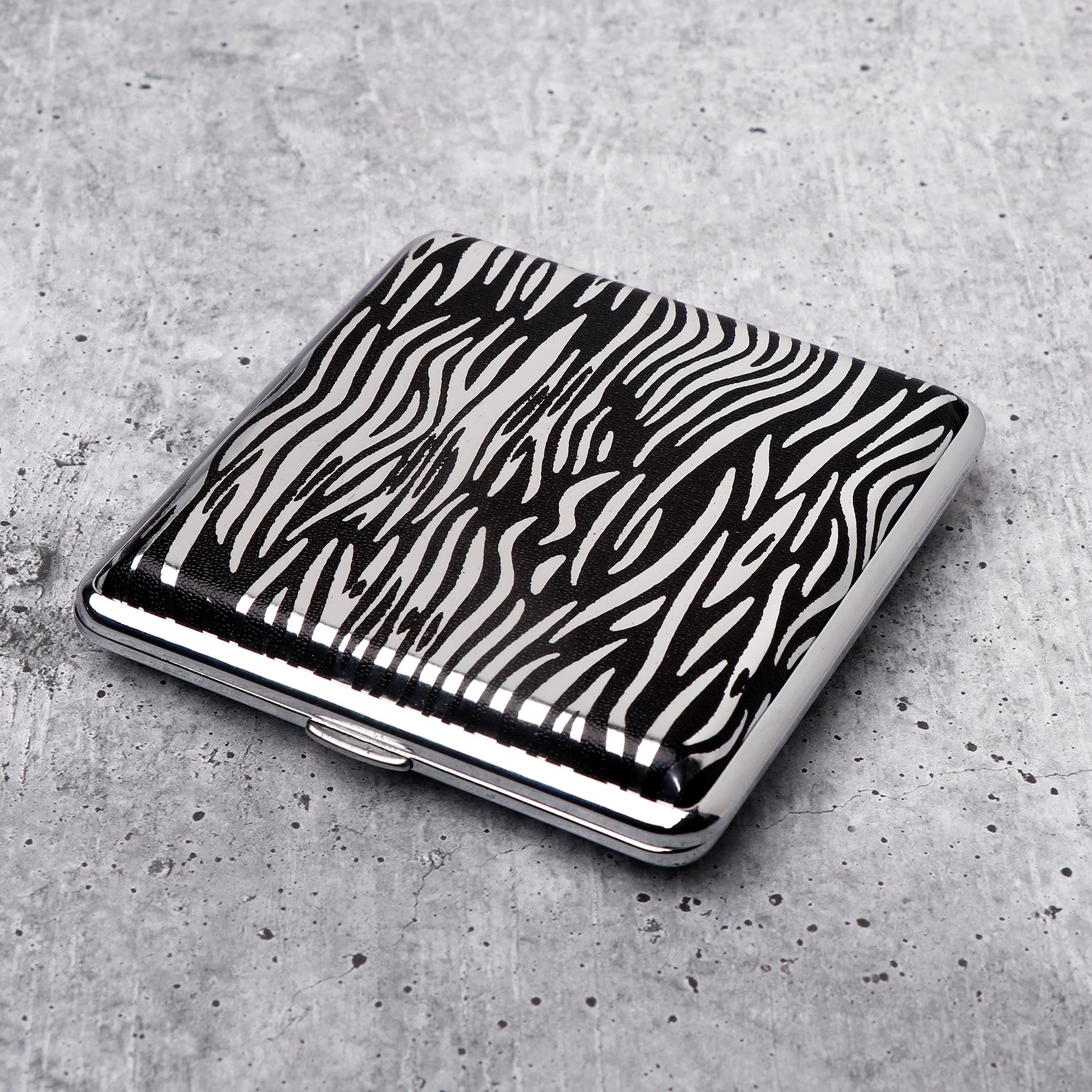 Wild Stripes Cigarette Case White