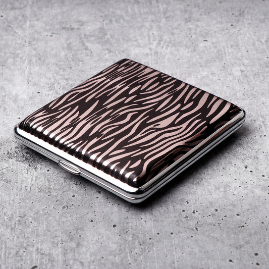 Wild Stripes Cigarette Case Brown
