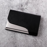 Black Leather Sleek Card Holder