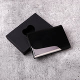 Black Leather Sleek Card Holder