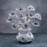 Gaze Of Protection Silver Vase