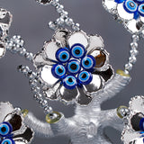 Silver Plated Evil Eye Flower Vase